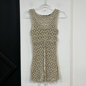 JH Collectibles Crochet Beach Swimsuit Coverup Size Small Boho Summer